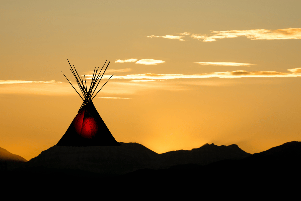 Image of a First Nation Teepee in Canada's indigenous lands where cannabis payment processing options are limited.