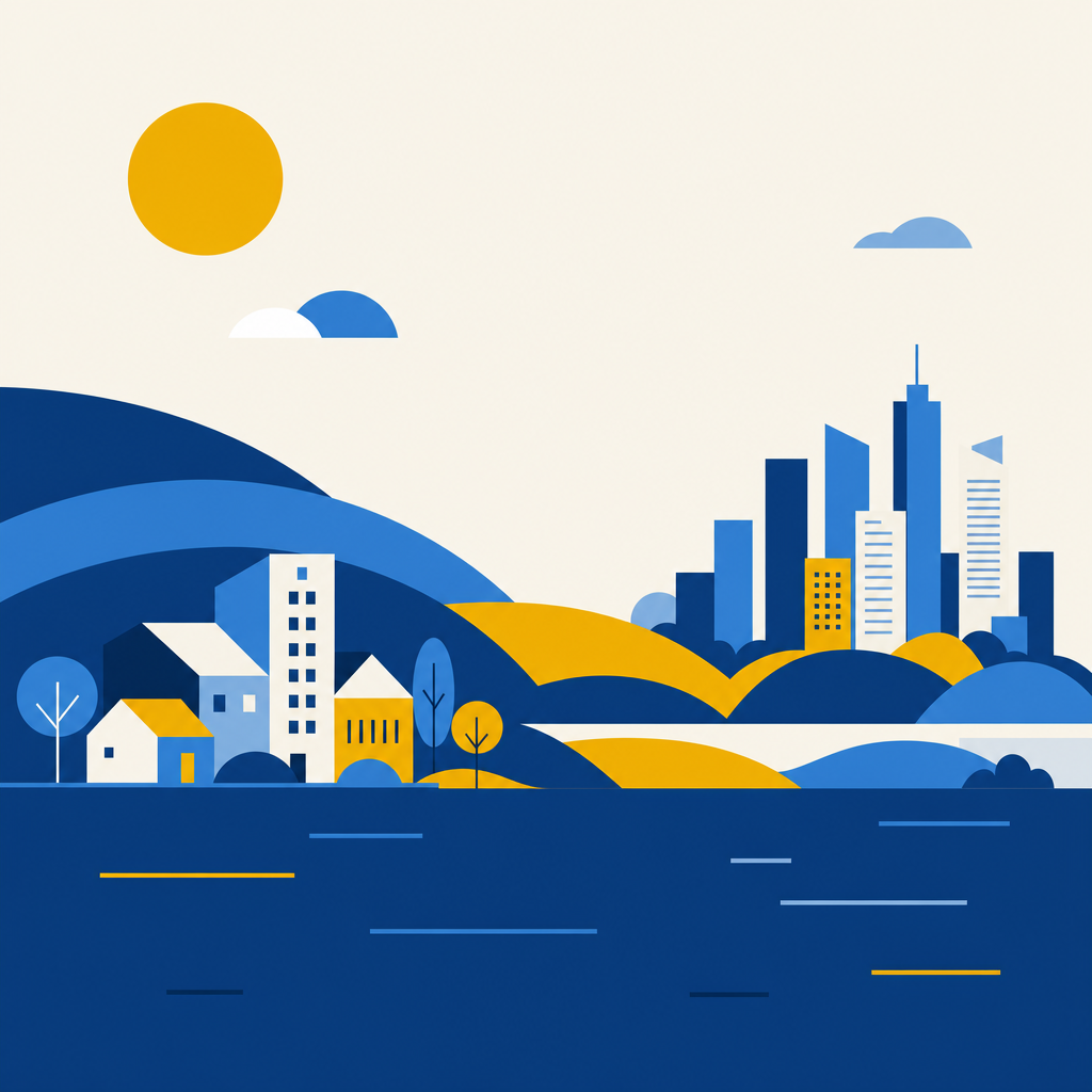 Abstract geographic illustration of Kanesatake.