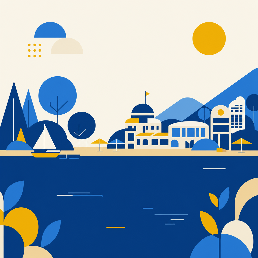 Abstract geographic illustration of Chippewas of Kettle Point.